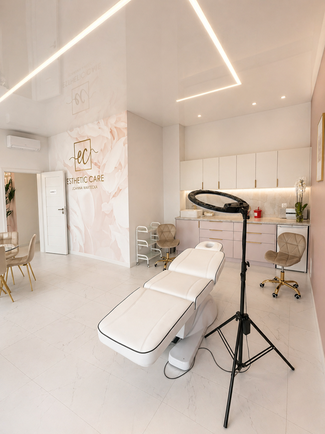 Gabinet Esthetic Care w Dobrzykowicach — przestrzeń zabiegowa